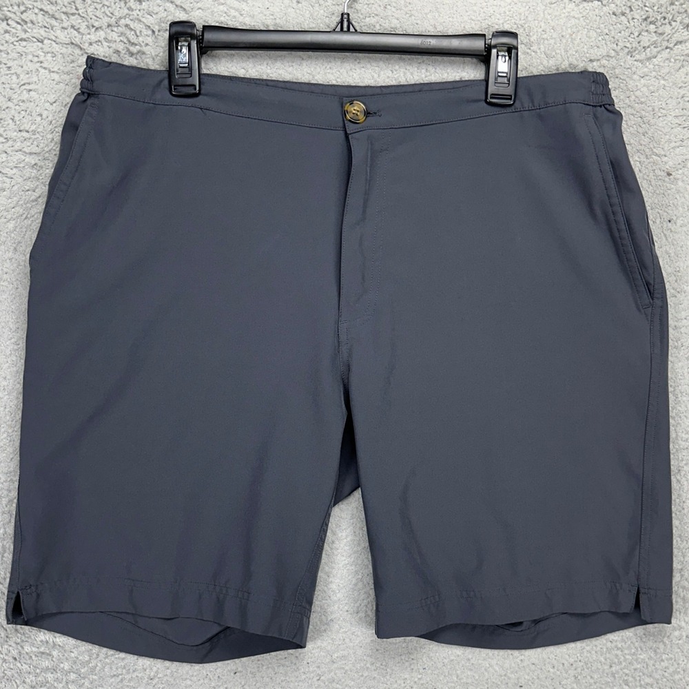 33000 ft Mens Chino Shorts 38 Grey Performance Hiking Outdoor Camping Stretch‎